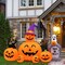 Halloween Inflatables Outdoor Decorations Scary Pumpkin with Witch Cat